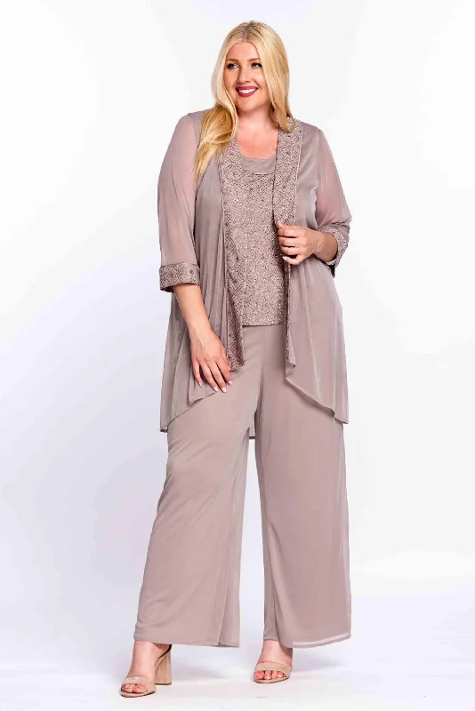 Chic Satin Dress R&M Richards 5005 Long Mother Of The Bride Pant Suit