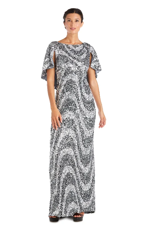 Delicate Lace Dress R&M Richards 7510 Long Sequin Formal Dress