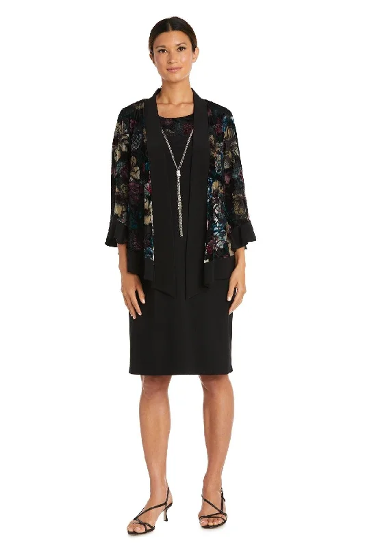 Puffy Sleeve Dress R&M Richards 7584 Mother Of The Bride Short Dress