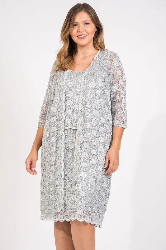 Structured Evening Gown R&M Richards 9530 Short Mother Of The Bride Dress Jacket