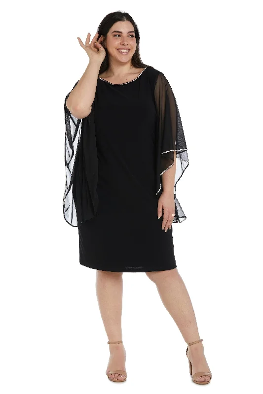 Whimsical Evening Gown R&M Richards 2678W Short Sleeve Plus Size Dress