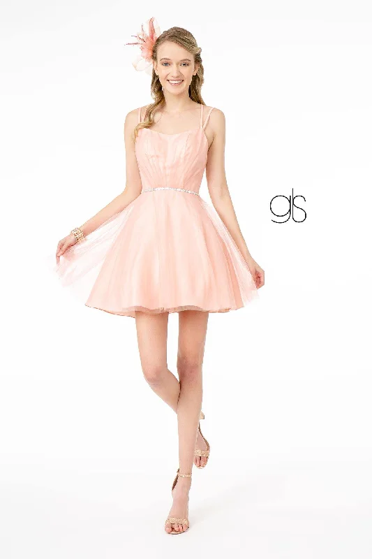 Chic Satin Dress Ruched Top Mesh Short Dress Cocktail