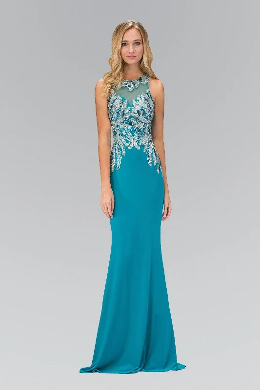 Sparkly Mermaid Dress Long Sleeveless Prom Evening Gown