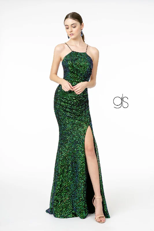 Stunning Applique Dress Sequin Formal Long Prom Dress Evening Gown