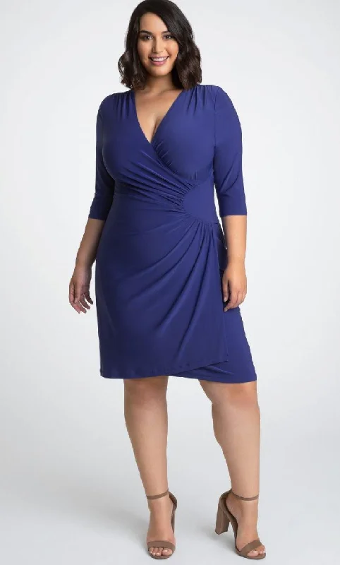Statement Sleeve Dress Kiyonna Short Cinch Dress Cocktail