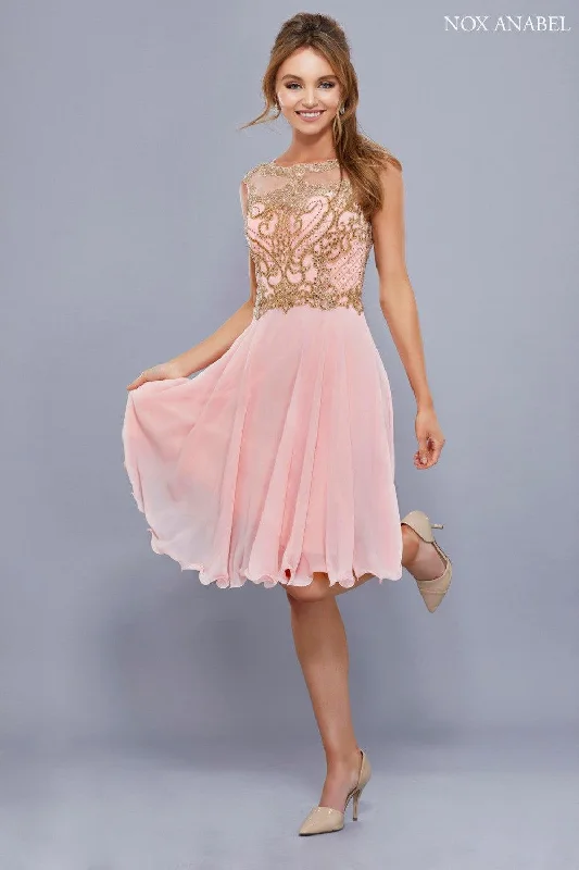 Statement Chiffon Dress Short Formal Prom Homecoming Dress