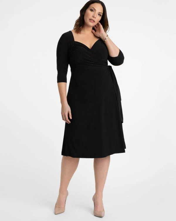 Fitted Formal Dress Kiyonna Short Formal Wrap Dress