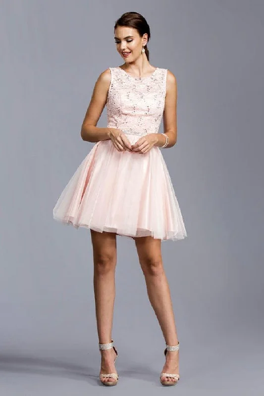 Majestic Ball Gown Sleeveleass Short Homecoming Dress