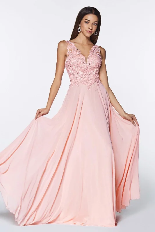 Winter Ball Gown Cinderella Divine UJ0123 Sleeveless Long Prom Dress Evening Gown
