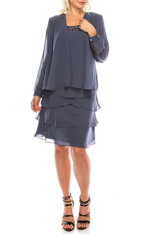 Subtle Shine Dress SL Fashions 9170355 Mother of the Bride Chiffon Piece Set Dress