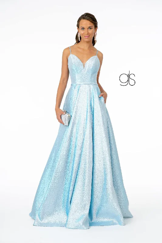 Bold Print Formal Dress Spaghetti Strap Sweetheart A-Line Long Prom Dress