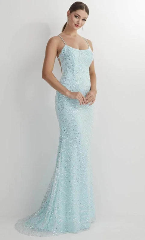 Cinderella Style Dress Studio 17 Prom 12893 - Scoop Neck Lace-Up Back Prom Gown