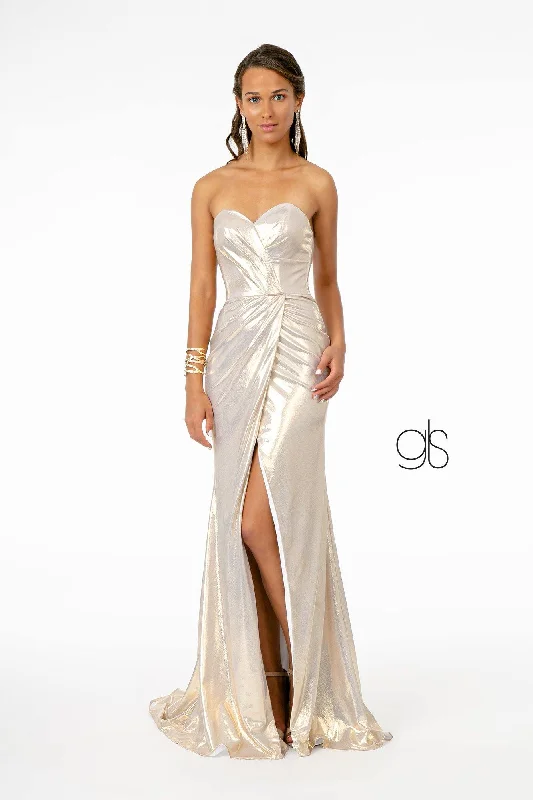 Elegant Cocktail Gown Sweetheart Ruched Mermaid Long Prom Dress