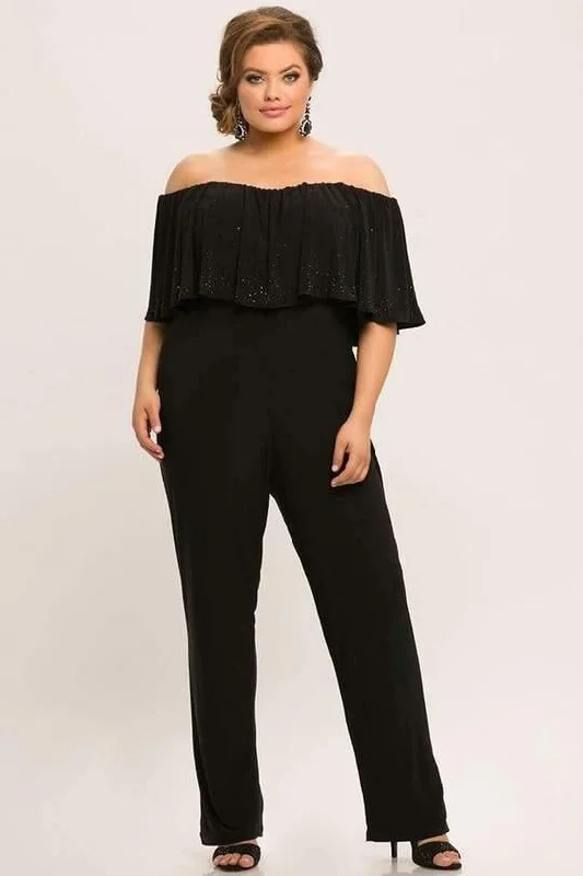 Elegant Ruffle Dress Sydneys Closet Formal Off Shoulder Jumpsuit Sale