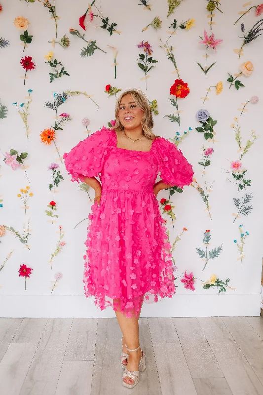 Gorgeous Party Dress Taylor Hot Pink Lover - DM Exclusive - Maternity Friendly
