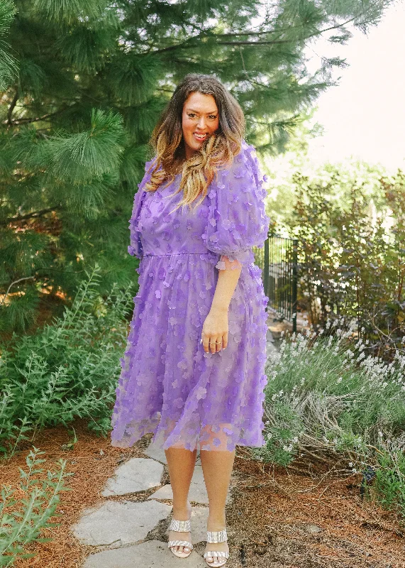 Bold Print Formal Dress Taylor Lavender Haze - DM Exclusive - Maternity Friendly