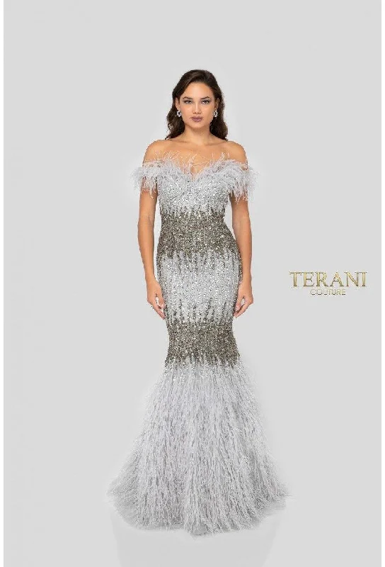 Dainty Chiffon Dress Terani Couture 1911GL9512 Formal Long Prom Dress