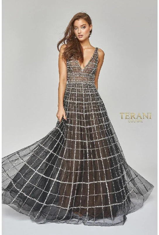 Ruched Satin Dress Terani Couture 1922GL0663 Formal Long Prom Dress