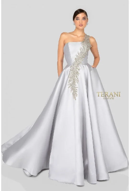 Ethereal Formal Gown Terani Couture 1912E9202 One Shoulder Long Ball Gown Sale