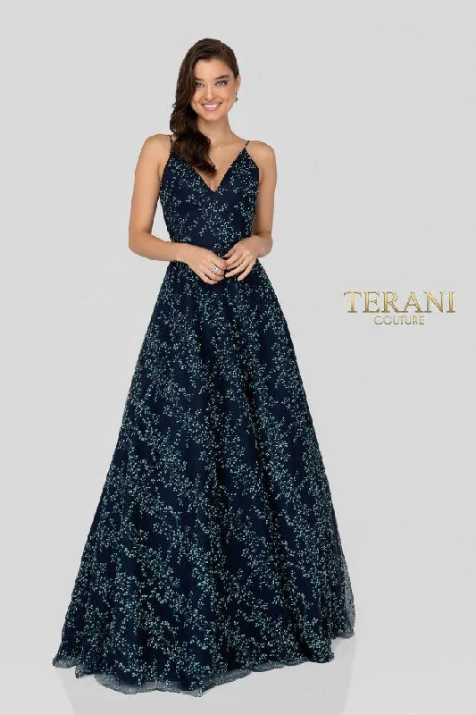 Chic Satin Dress Terani Couture 1912P8564 Prom Long Ball Gown