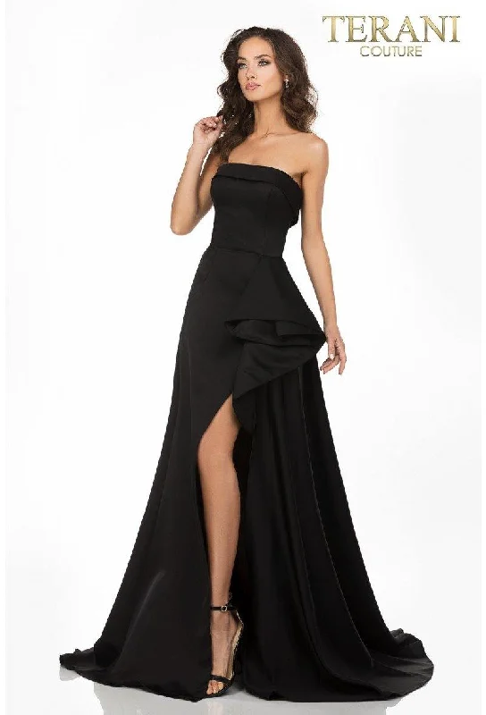 Party Ready Dress Terani Couture 2012P1288 Strapless Long Prom Dress