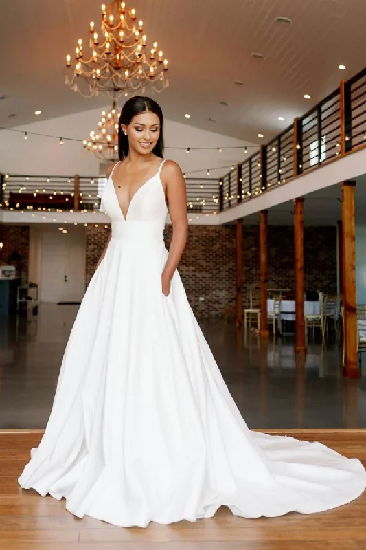 Modern Tulle Dress White v neck lace long prom dress white lace bridesmaid dress,DS2129 Modern Tulle Dress White v neck lace long prom dress white lace bridesmaid dress,DS2129