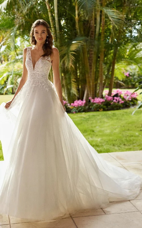 Striking Red Gown A-Line Elegant V-neck Lace Wedding Dress With Deep-V Back And Appliques-716730 Striking Red Gown A-Line Elegant V-neck Lace Wedding Dress With Deep-V Back And Appliques-716730