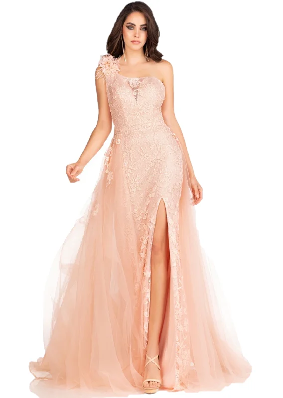 Subtle Shine Dress Abby Paris 90109 Size 4 IVORY Wedding Dress Long Fitted One Shoulder Feather 3d Flower Lace Overskirt Subtle Shine Dress Abby Paris 90109 Size 4 IVORY Wedding Dress Long Fitted One Shoulder Feather 3d Flower Lace Overskirt