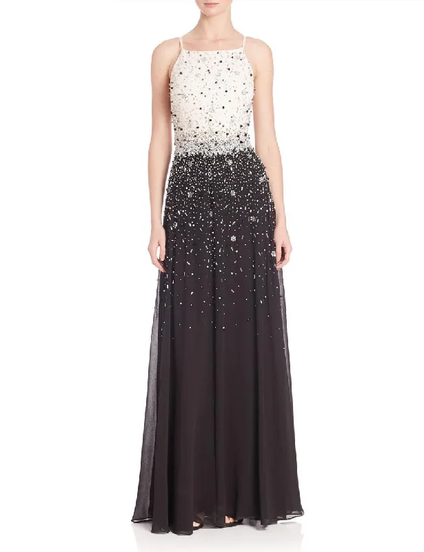 Dramatic Ball Gown Aidan Mattox - Beaded Chiffon Long Dress MD2E201123
