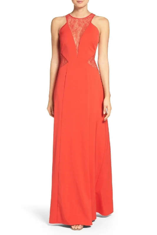 Glittering Evening Gown Aidan Mattox - Lace Halter Neck Dress 151A13140