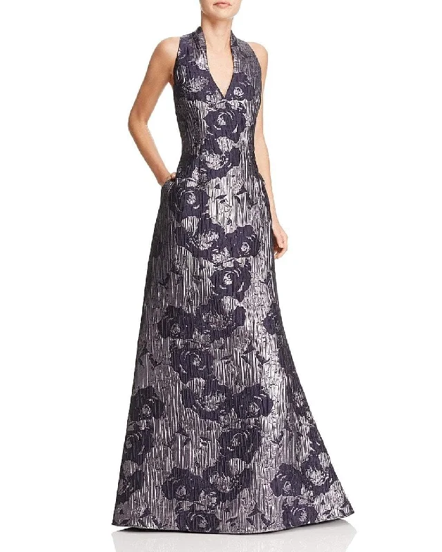 Ethereal Formal Gown Aidan Mattox - MD1E200784 Sleeveless Metallic Floral Print Gown