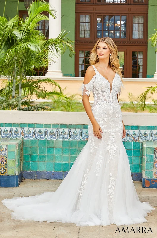 Winter Ball Gown Amarra Bridal Margot 84380 Sheer Lace Off the Shoulder Bridal Gown Mermaid Wedding Dress Winter Ball Gown Amarra Bridal Margot 84380 Sheer Lace Off the Shoulder Bridal Gown Mermaid Wedding Dress