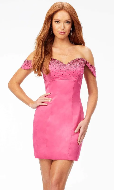 Rose Gold Dress Ashley Lauren 4531 - Beaded Neckline Cocktail Dress