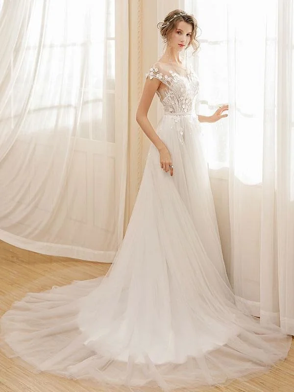 Beautiful Floor-Length Dress Beach Wedding Dress Bohemian Maxi Bridal Dresses Ivory Flowers Applique Illusion Open Back Summer Wedding Gowns Beautiful Floor-Length Dress Beach Wedding Dress Bohemian Maxi Bridal Dresses Ivory Flowers Applique Illusion Open Back Summer Wedding Gowns