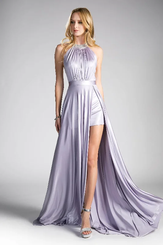 Polished Formal Dress Cinderella Divine CE0008 Long Formal Halter Prom Dress Evening Gown
