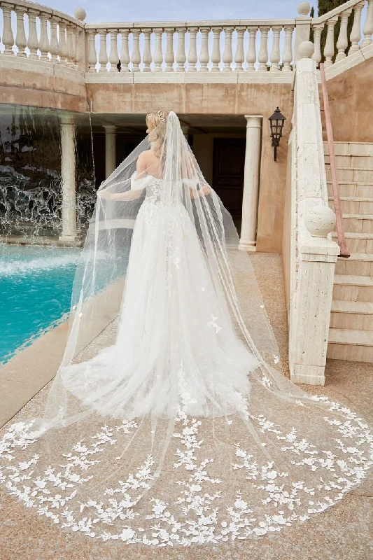 Sequin Maxi Dress Casablanca Bridal 2455V Matching Lace Cathedral Veil for Mae Wedding Dress Sequin Maxi Dress Casablanca Bridal 2455V Matching Lace Cathedral Veil for Mae Wedding Dress