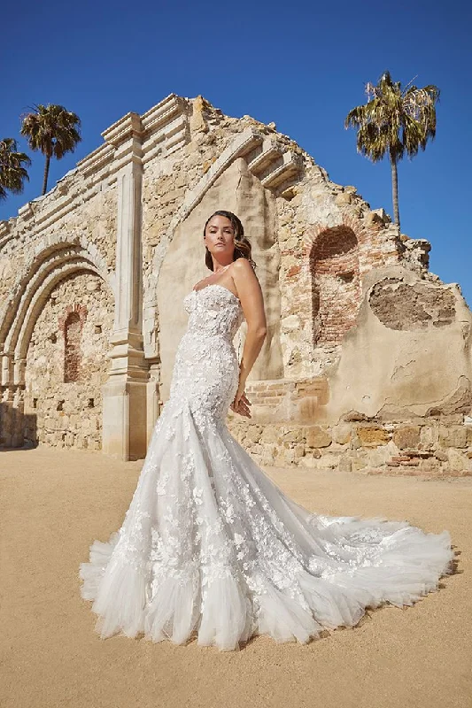 Subtle Shine Dress Casablanca Bridal 2471FB Paulina Wedding Dress Lace Ruffled Hem Detachable Off the Shoulder Sleeves Subtle Shine Dress Casablanca Bridal 2471FB Paulina Wedding Dress Lace Ruffled Hem Detachable Off the Shoulder Sleeves