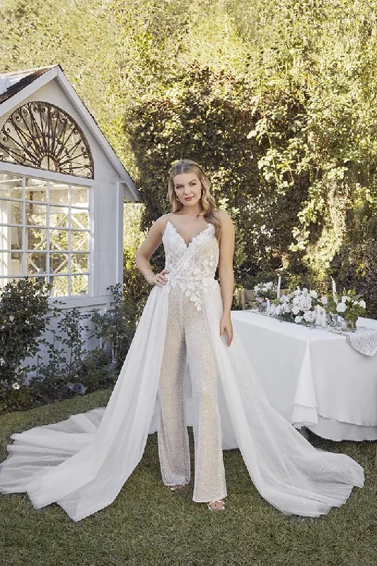 Navy Blue Gown Casablanca Bridal 2493SK-1 Melanie Half Skirt Wedding Overskirt
