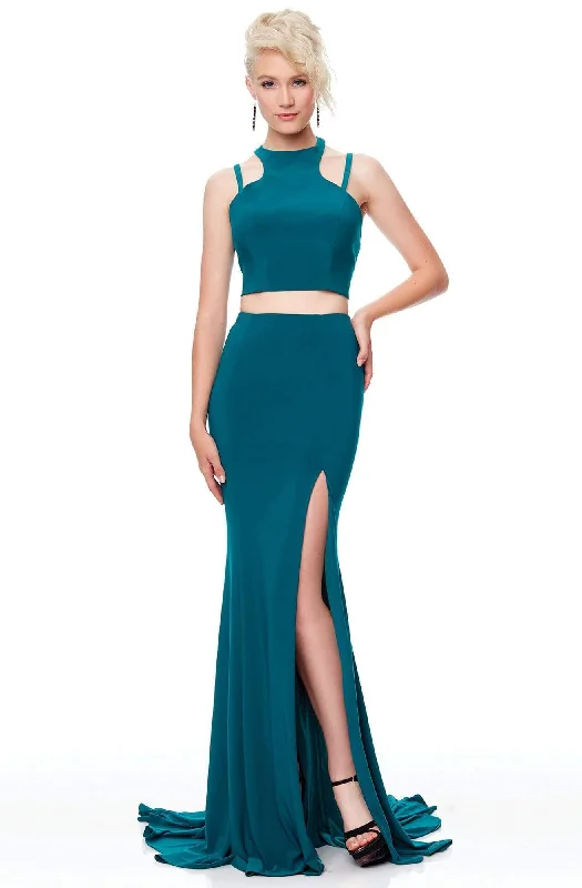 Stunning Applique Dress Clarisse - 3761 Two-Piece Jersey High Slit Evening Gown