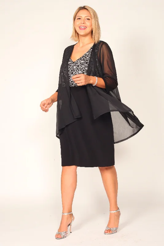 Ruched Satin Dress Connected Apparel Mother of the Bride Short Dress Sale