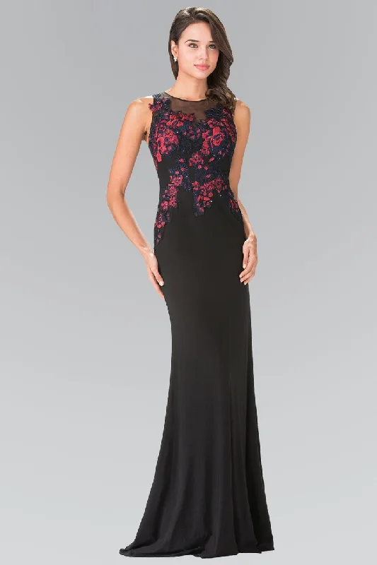Fashionista’s Dream Dress Elizabeth K - GL2238 Bead Embellished Jewel Neck Gown