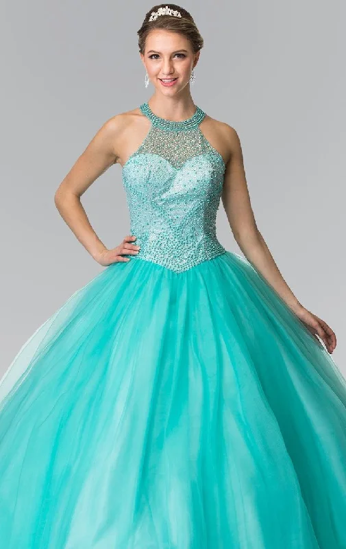 Perfect Fit Dress Elizabeth K - GL2309 Beaded Halter Ballgown