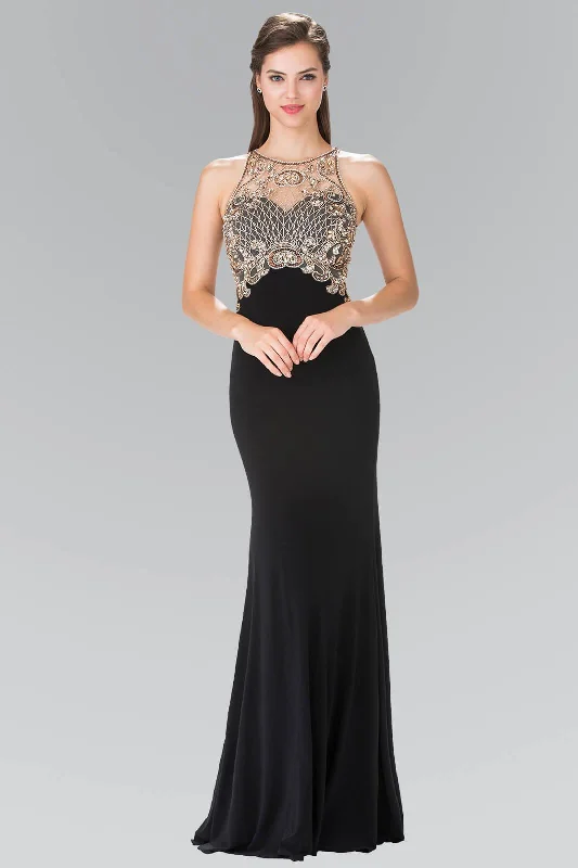 Floral Beaded Gown Prom Long Dress Evening Party Gown