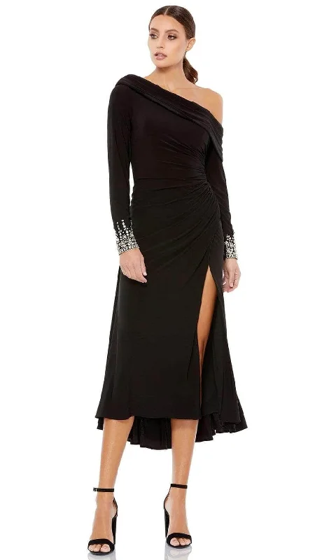 Glamorous Formal Dress Ieena Duggal - 26485 Long Sleeve One Shoulder Dress