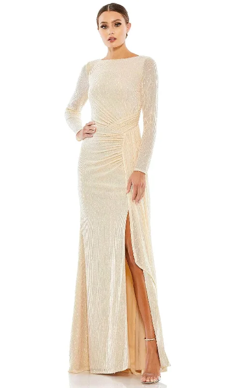 Whimsical Evening Gown Ieena Duggal 26715 - Ruched Waist Sequin Mother of the Groom Dress