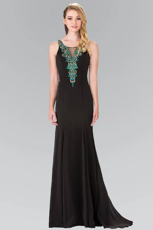 Hollywood-Inspired Gown Long Sleeveless Formal Evening Prom Dress