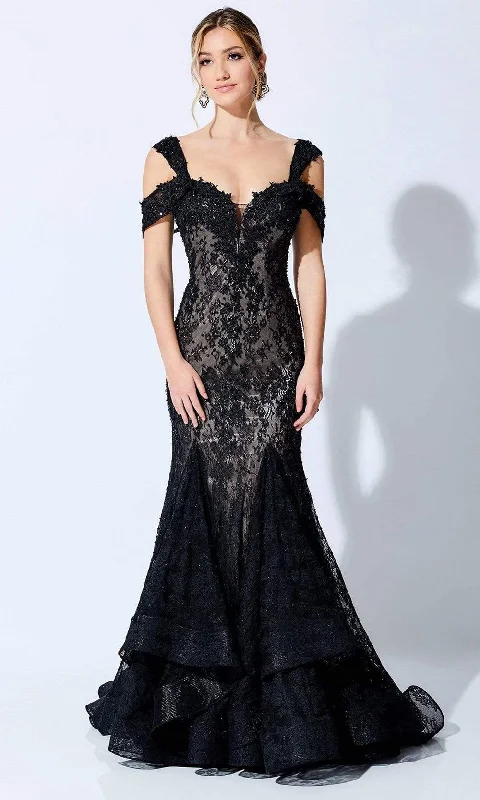 Chic Satin Dress Ivonne D by Mon Cheri - 221D43 Sweetheart Trumpet Evening Dress