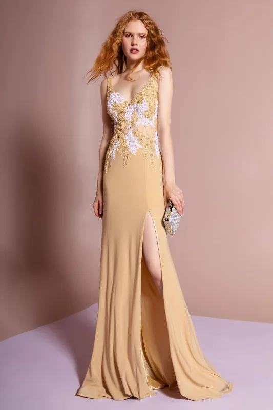 Eye-Catching Satin Gown Mermaid Fit Long Formal Evening Prom Dress