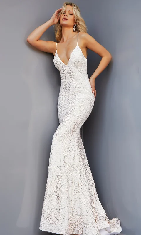 Navy Blue Gown Jovani 05960