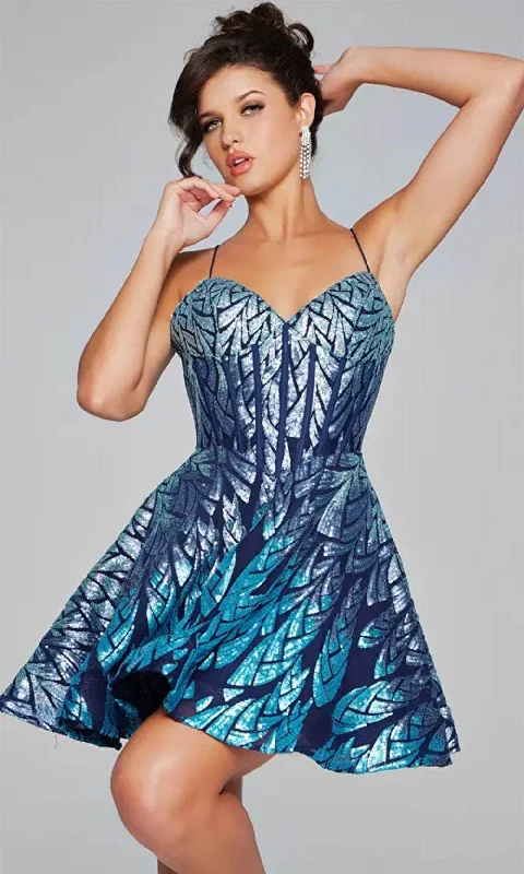 Draped Satin Gown Jovani 39928 - Corset Bodice Sleeveless Cocktail Dress